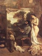 Gustave Courbet Das Atelier.Ausschnitt:Der Maler Sweden oil painting artist